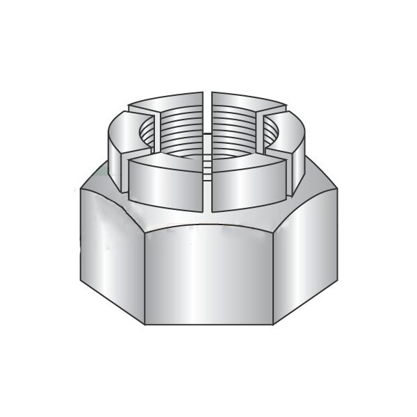 Newport Fasteners Flexible Top Lock Nut, 3/8"-16, 18-8 Stainless Steel, Not Graded, 0.210 in Ht, 125 PK 534614 - main